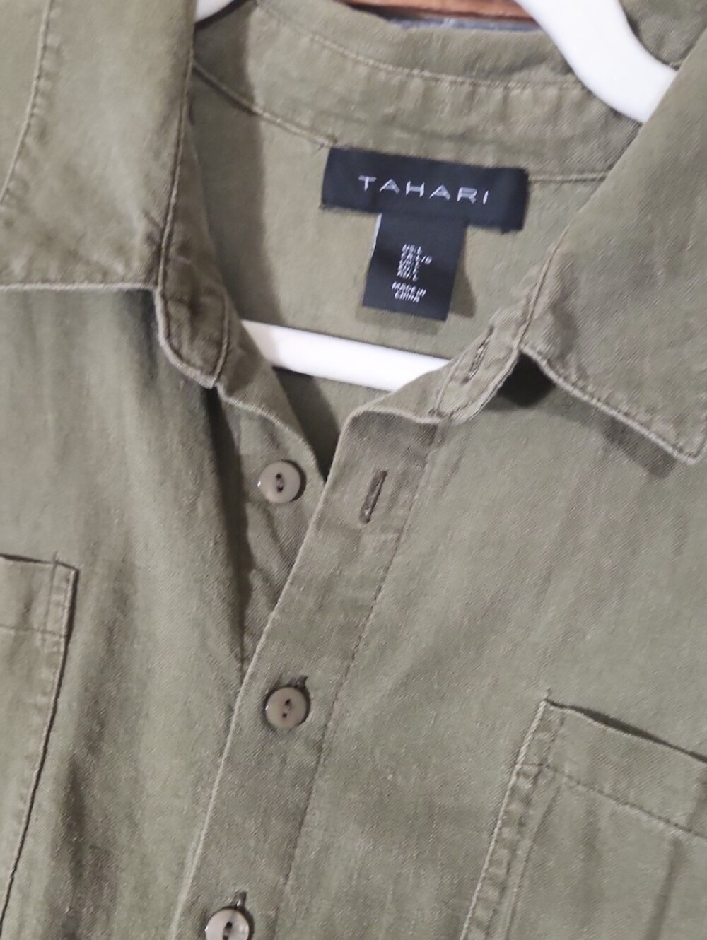 Tahari Olive Green Utility Jumpsuit - Picture 3 of 15
